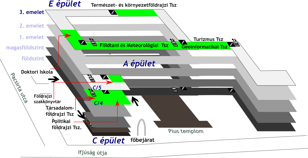 Intézet robbantott térkép